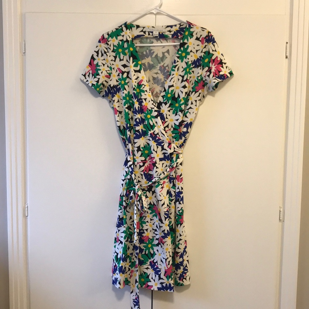 DVF floral wrap dress.